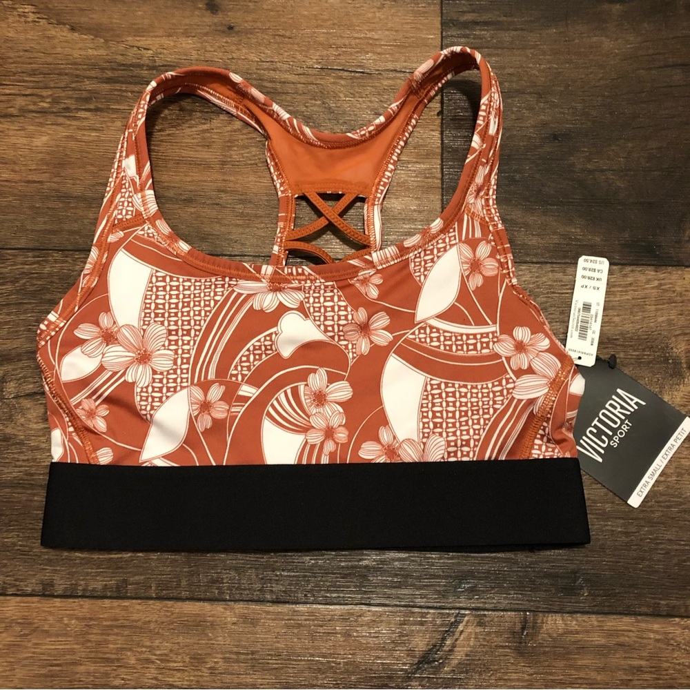Victorias Secret SPORT Burnt Orange Extra Small Sports Bra NWT!